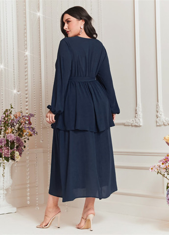 Темно-зелена кежуал сукня на запах SHEIN однотонна