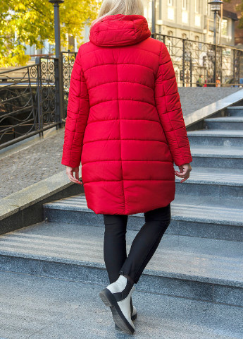Червона зимня подовжена зимова куртка nikol MioRichi