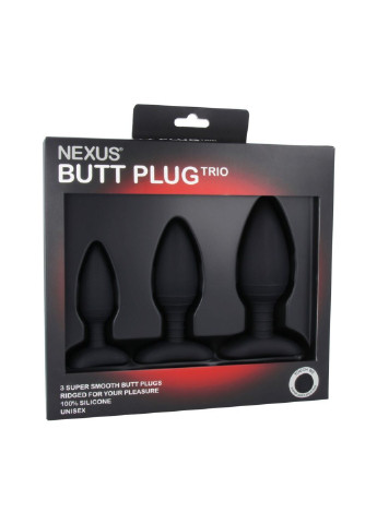 Набор анальных пробок Butt Plug Trio, макс. диаметр 3см - 4см - 5см Nexus (255073515)