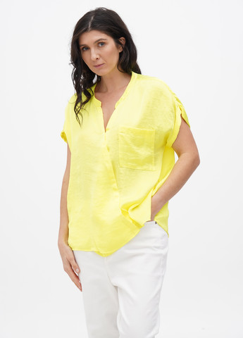 Кислотно-жёлтая летняя блуза DKNY