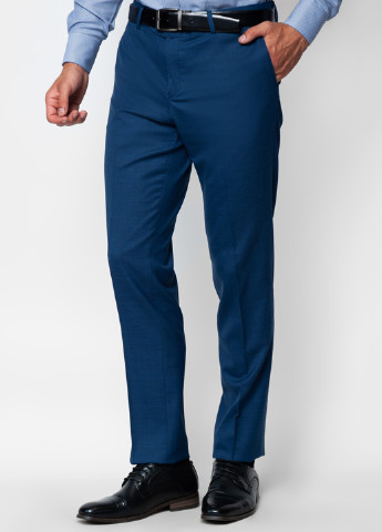 Синие классические демисезонные зауженные брюки Gregory Arber
