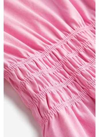 Розовое кэжуал платье платье-футболка H&M однотонное