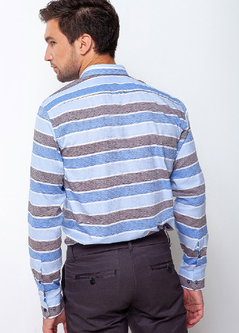 Голубой кэжуал рубашка в полоску Giant с длинным рукавом