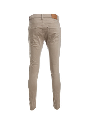 Бежевые джинсовые демисезонные зауженные брюки DeFacto