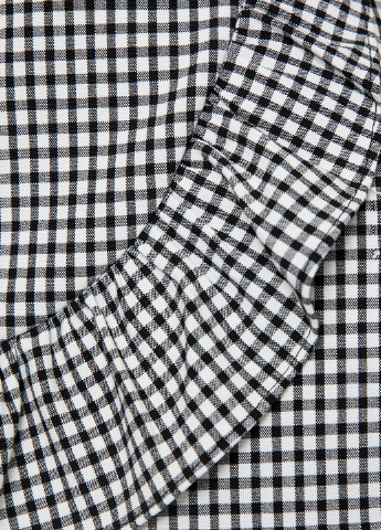 Черно-белая кэжуал в клетку юбка Pull & Bear на запах