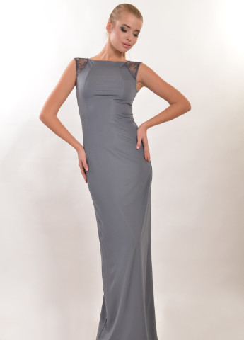 Темно-серое кэжуал платье Ри Мари однотонное