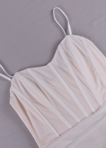 Білий коктейльна сукня SHEIN однотонна