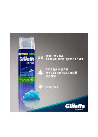 Гель для бритья Series Sensitive Skin для чувствительной кожи, 200 мл Gillette (43050159)