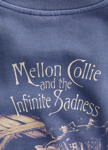 Синій світшот H&M напис без декору (366778491)