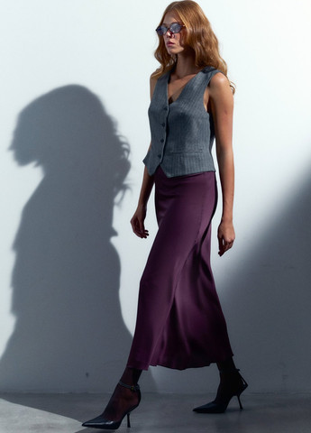 Темно-фиолетовая кэжуал однотонная юбка Gepur а-силуэта (трапеция)