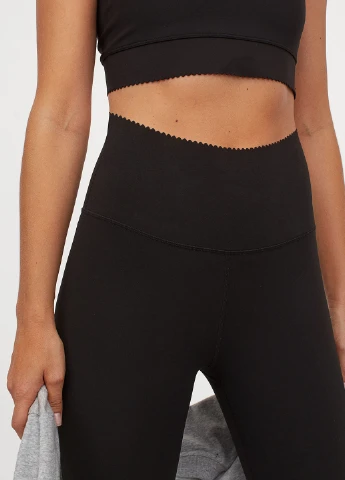 Черные демисезонные леггинсы H&M