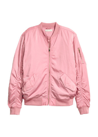 Розовая демисезонная куртка бомбер H&M