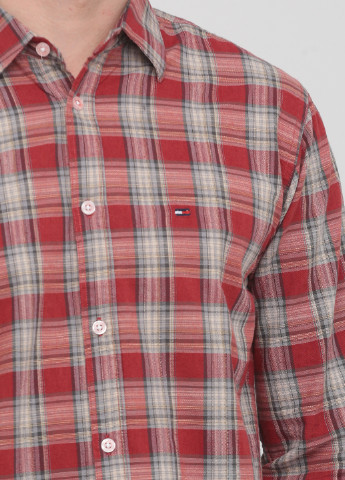 Бордовая кэжуал рубашка в клетку Tommy Jeans