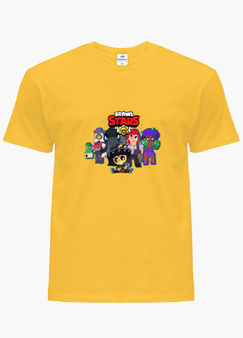 Жовта демісезонна футболка дитяча бравл старс (brawl stars) (9224-1004) MobiPrint