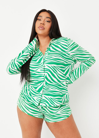 Зеленая всесезон пижама (рубашка, шорты) рубашка + шорты Missguided