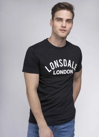 Черная футболка Lonsdale BRADFIELD