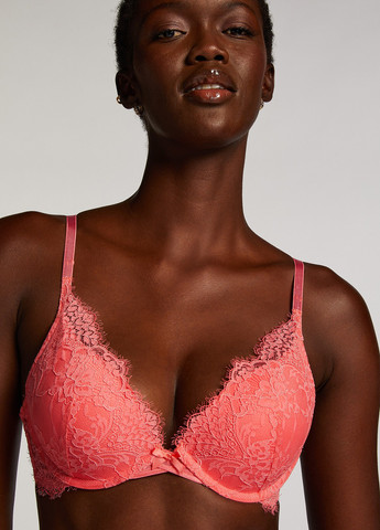 Кораловий мінімайзер бюстгальтер Hunkemoller з кісточками поліамід