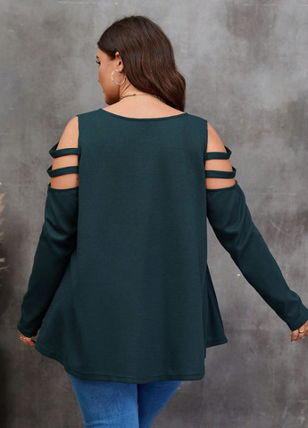 Темно-зелена блуза SHEIN