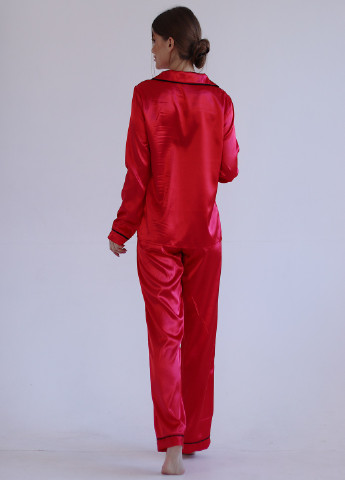 Червона всесезон піжама (сорочка + штани) рубашка + брюки GorLin