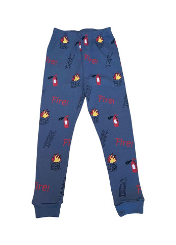 Синяя всесезон пижама (лонгслив, брюки) лонгслив + брюки No Brand