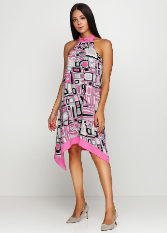 Розовое кэжуал платье Sabotage с геометрическим узором