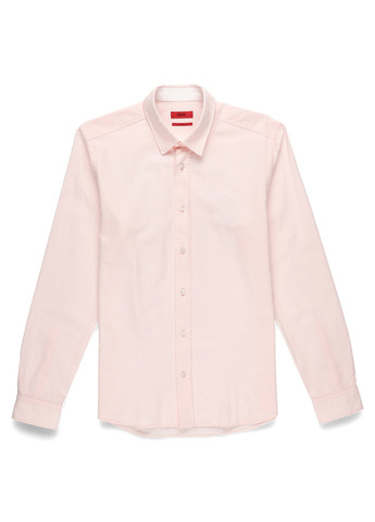Светло-розовая кэжуал рубашка однотонная Hugo Boss