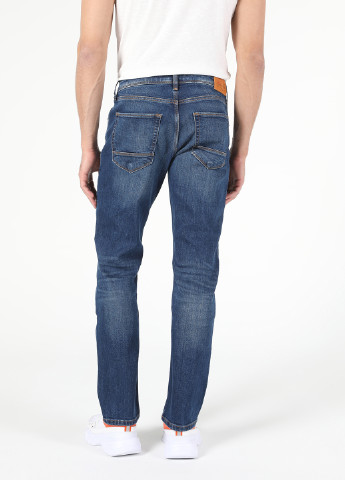 Синие демисезонные прямые джинсы 045 DAVID Colin's