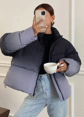Комбинированная зимняя куртка SHEIN
