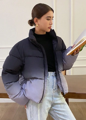 Комбинированная зимняя куртка SHEIN
