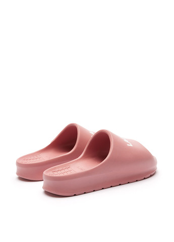 Розовые шлепанцы Lacoste с логотипом
