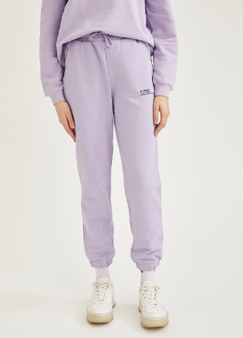 Светло-фиолетовые спортивные демисезонные джоггеры брюки DeFacto