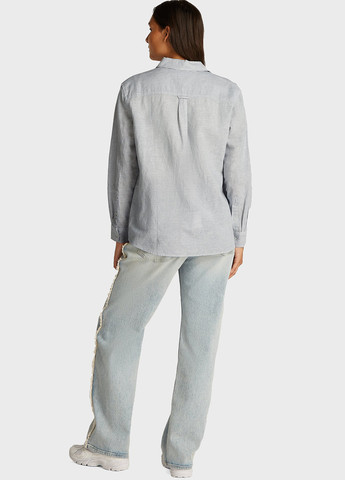 Голубой кэжуал рубашка в полоску Tommy Jeans