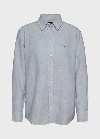 Голубой кэжуал рубашка в полоску Tommy Jeans