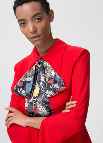 Красное кэжуал платье Dafna May однотонное