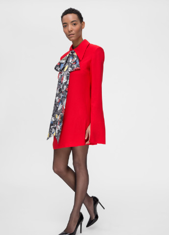 Красное кэжуал платье Dafna May однотонное