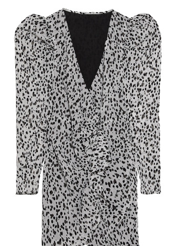 Черное кэжуал платье Zara с рисунком