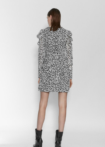 Черное кэжуал платье Zara с рисунком