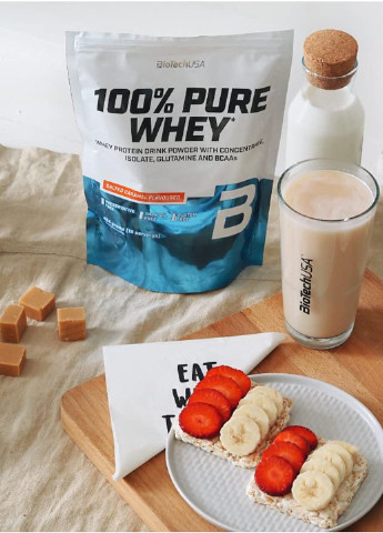 Протеїн 100% Pure Whey 1000 g (Caramel-cappuccino) Biotech (255390360)