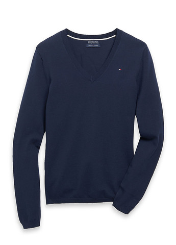Темно-синій демісезонний пуловер пуловер Tommy Hilfiger