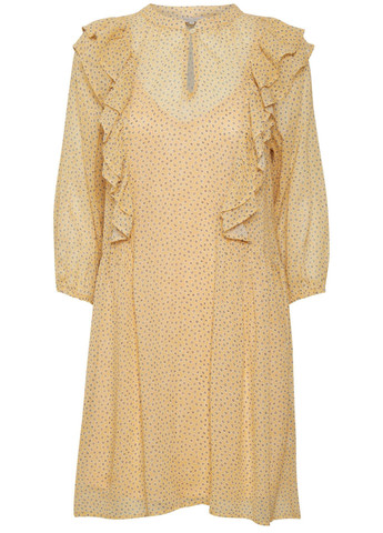 Желтое кэжуал платье Part Two с цветочным принтом