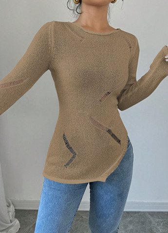 Песочный демисезонный джемпер джемпер SHEIN