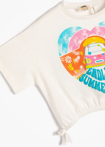 Біла літня футболка KOTON