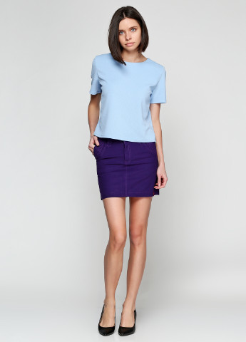 Фиолетовая кэжуал однотонная юбка Bangkok Look мини
