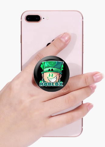 Попсокет (Popsockets) тримач для смартфону Роблокс (Roblox) (8754-1226) Чорний MobiPrint (216748488)