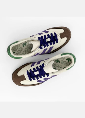 Кросівки ID8349 adidas Samba OG White Purple світло-бежеві демісезони (317224337)