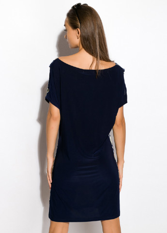 Темно-синя кежуал плаття, сукня Time of Style з малюнком