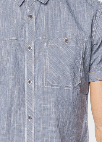 Светло-синяя кэжуал рубашка меланж Tom Tailor с коротким рукавом