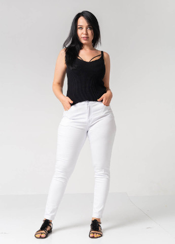 Белые кэжуал демисезонные зауженные брюки Icon