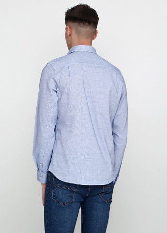 Голубой кэжуал рубашка с геометрическим узором Springfield с длинным рукавом