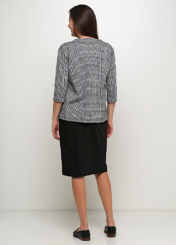 Чорний демісезонний комплект (блуза, спідниця) BRANDTEX COPENHAGEN